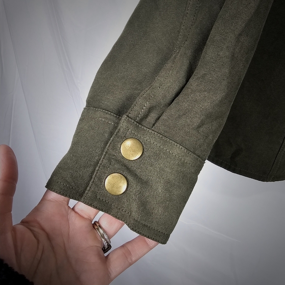 Alfred Dunner Womens Green Button Up Long Sleeve. - Picture 5 of 9